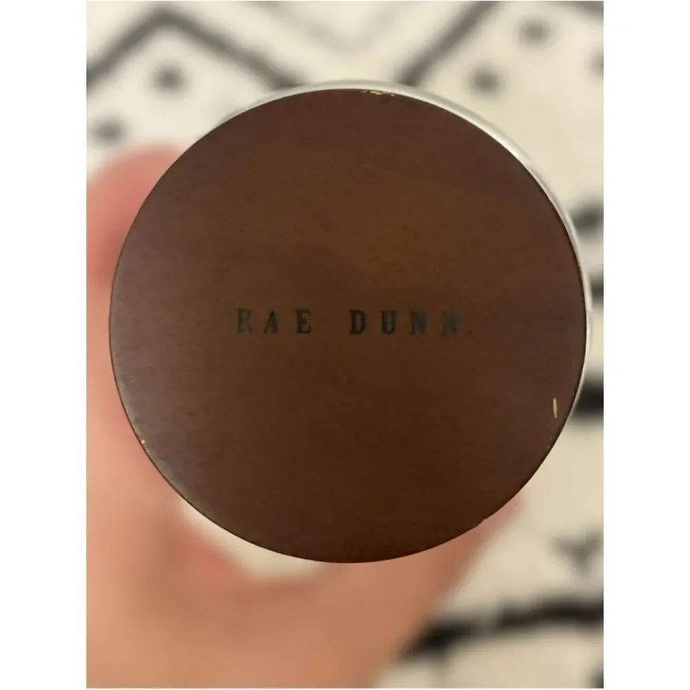 Rae Dunn Glass Storage Jar with Wooden Lid — CLEAN Label